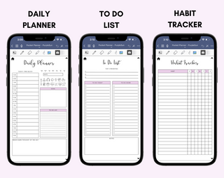 Digital Phone Planner Purple