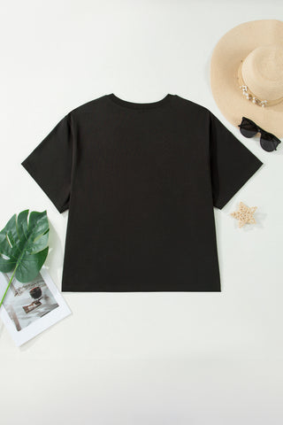 Carbon Grey Plus Size Western Aztec Bull Skull Printed T Shirt, Dear-Lover Dropshipping - A Blissfully Beautiful Boutique