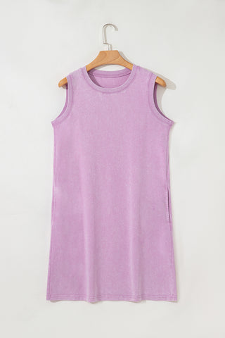 Phalaenopsis Mineral Wash Tank Mini Dress with Pockets, A Blissfully Beautiful Boutique - A Blissfully Beautiful Boutique