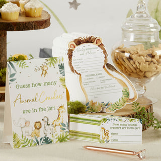 Safari Baby Advice Card & Baby Shower Game (Set of 50), A Blissfully Beautiful Boutique - A Blissfully Beautiful Boutique