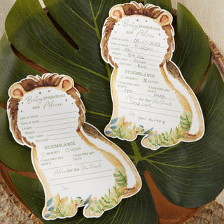 Safari Baby Advice Card & Baby Shower Game (Set of 50), A Blissfully Beautiful Boutique - A Blissfully Beautiful Boutique