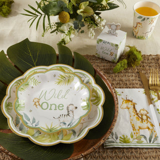 Safari Baby 7 in. Premium Paper Plates (Set of 16), A Blissfully Beautiful Boutique - A Blissfully Beautiful Boutique
