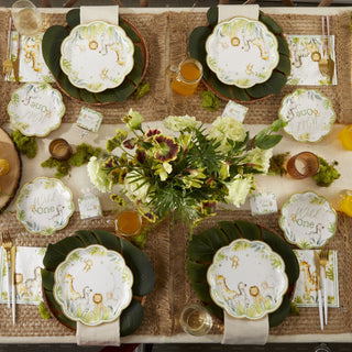 Safari Baby 7 in. Premium Paper Plates (Set of 16), A Blissfully Beautiful Boutique - A Blissfully Beautiful Boutique