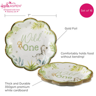 Safari Baby 7 in. Premium Paper Plates (Set of 16), A Blissfully Beautiful Boutique - A Blissfully Beautiful Boutique