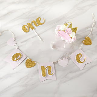Gold Glitter 1st Birthday D...cor Kit, A Blissfully Beautiful Boutique - A Blissfully Beautiful Boutique