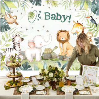 SAFARI BABY SHOWER PHOTO BACKDROP, A Blissfully Beautiful Boutique - A Blissfully Beautiful Boutique