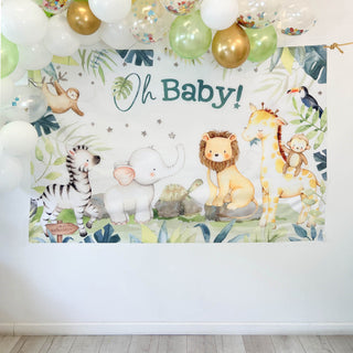SAFARI BABY SHOWER PHOTO BACKDROP, A Blissfully Beautiful Boutique - A Blissfully Beautiful Boutique