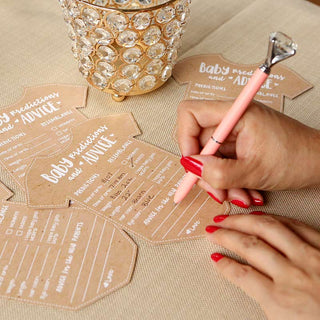 BABY SHOWER PREDICTION ADVICE CARD - ONESIE SHAPE (SET OF 50), A Blissfully Beautiful Boutique - A Blissfully Beautiful Boutique