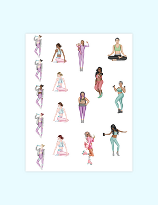 Health and Fitness Stickers, Jessica Autumn - A Blissfully Beautiful Boutique