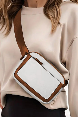 White Adjustable Strap Mini PU Leather Crossbody Bag, A Blissfully Beautiful Boutique - A Blissfully Beautiful Boutique