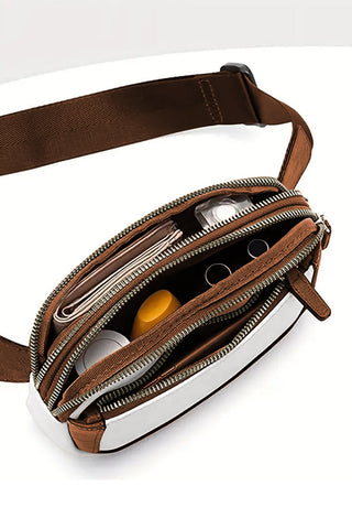 White Adjustable Strap Mini PU Leather Crossbody Bag, A Blissfully Beautiful Boutique - A Blissfully Beautiful Boutique