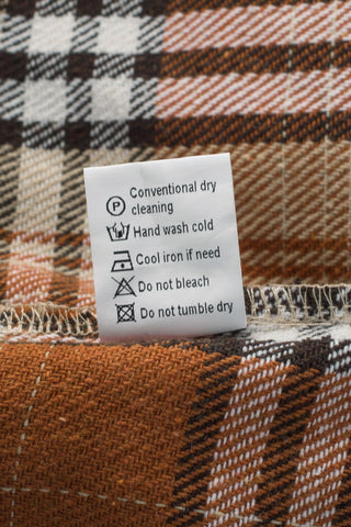 Orange Plaid Color Block Patchwork Shirt Jacket with Pocket, A Blissfully Beautiful Boutique - A Blissfully Beautiful Boutique