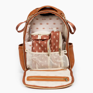 Cognac Boss Plus™ Backpack Diaper Bag, Itzy Ritzy - A Blissfully Beautiful Boutique