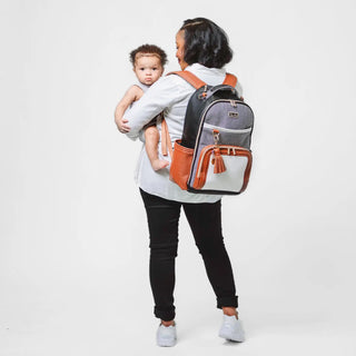 Coffee and Cream Boss Plus™ Backpack Diaper Bag, Itzy Ritzy - A Blissfully Beautiful Boutique