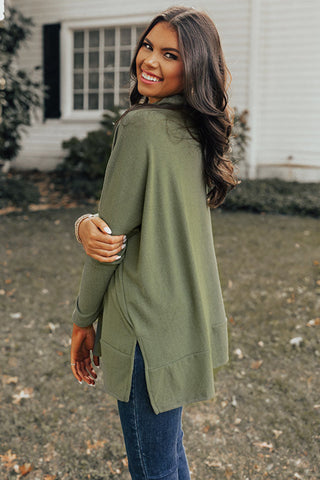 Jungle Green Cowl Neck Shift Tunic Top, A Blissfully Beautiful Boutique - A Blissfully Beautiful Boutique