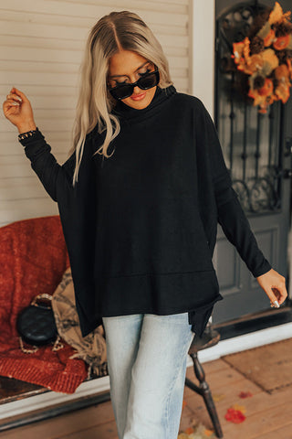 Black Cowl Neck Shift Tunic Top, A Blissfully Beautiful Boutique - A Blissfully Beautiful Boutique