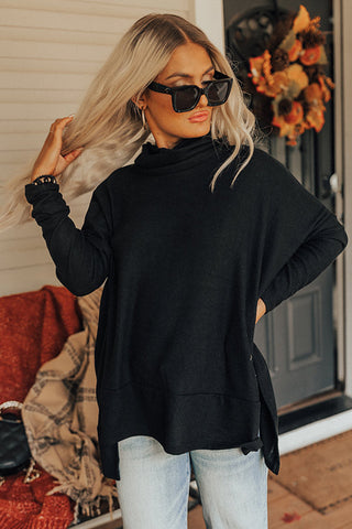Black Cowl Neck Shift Tunic Top, A Blissfully Beautiful Boutique - A Blissfully Beautiful Boutique