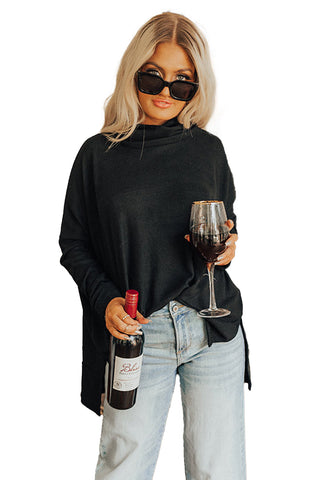 Black Cowl Neck Shift Tunic Top, A Blissfully Beautiful Boutique - A Blissfully Beautiful Boutique