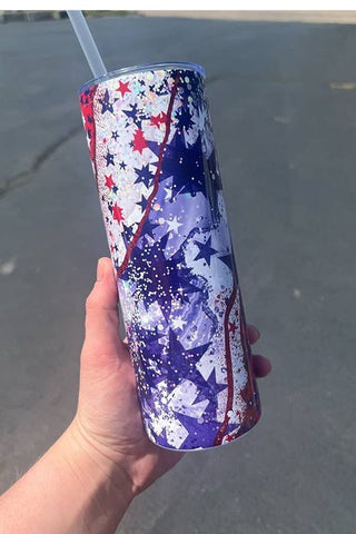 Patriotic Marble Tumbler, Southern Chic Wholesale - A Blissfully Beautiful Boutique