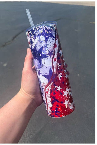 Patriotic Marble Tumbler, Southern Chic Wholesale - A Blissfully Beautiful Boutique