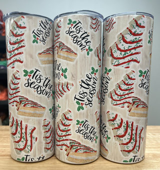 Tis The Season Cake Tumbler, Southern Chic Wholesale - A Blissfully Beautiful Boutique