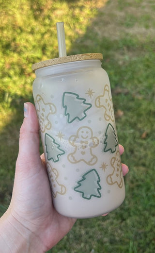 Gingerbread Tree Glass Can, Southern Chic Wholesale - A Blissfully Beautiful Boutique