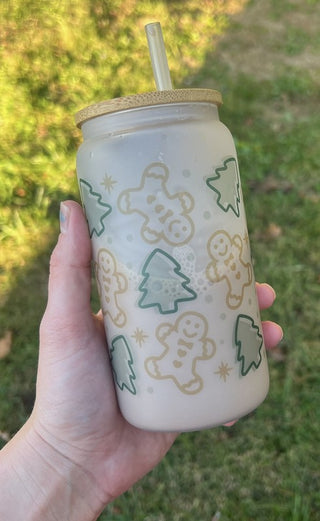 Gingerbread Tree Glass Can, Southern Chic Wholesale - A Blissfully Beautiful Boutique