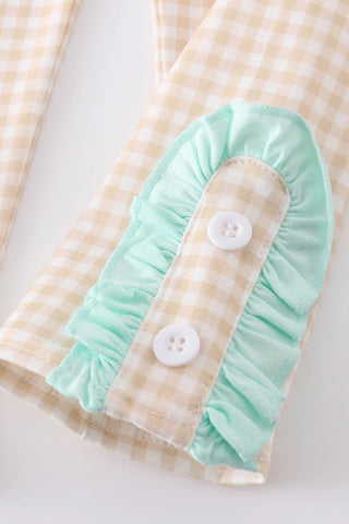 Mint dog applique girl set, A Blissfully Beautiful Boutique - A Blissfully Beautiful Boutique
