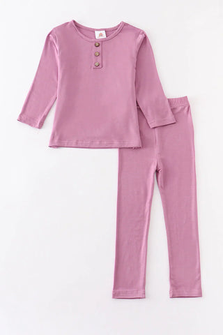 Lilac bamboo pajamas set, A Blissfully Beautiful Boutique - A Blissfully Beautiful Boutique