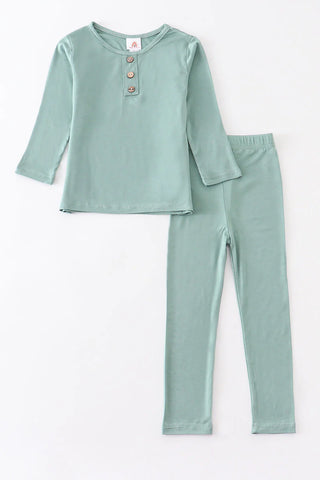 Sage bamboo pajamas set, A Blissfully Beautiful Boutique - A Blissfully Beautiful Boutique