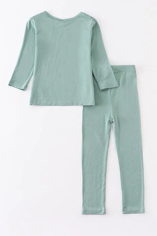 Sage bamboo pajamas set, A Blissfully Beautiful Boutique - A Blissfully Beautiful Boutique