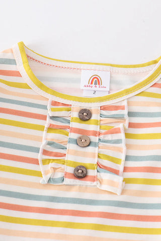 Multicolored stripe bamboo pajamas set, A Blissfully Beautiful Boutique - A Blissfully Beautiful Boutique