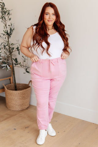 Regina High Rise Garment Dyed Denim Jogger, Ave Shops - A Blissfully Beautiful Boutique