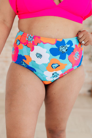 Panama Floral Print High Waisted Swim Bottoms, Ave Shops - A Blissfully Beautiful Boutique