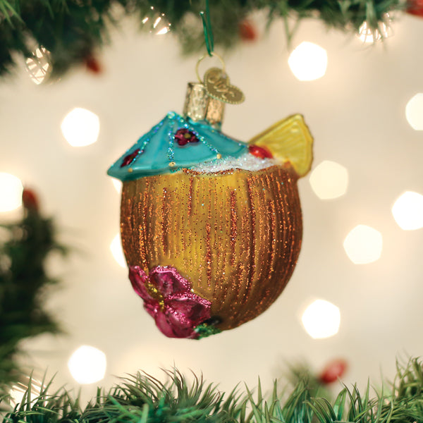Tropical Coconut Drink Ornament - Thumbnail 4