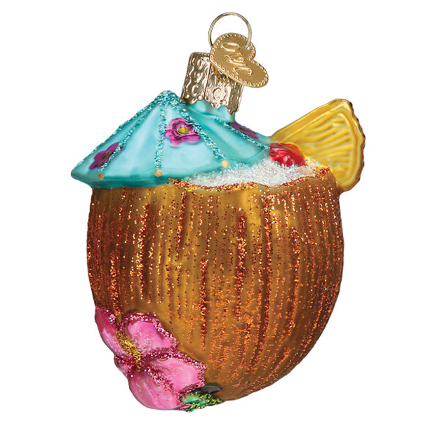 Tropical Coconut Drink Ornament - Thumbnail 5