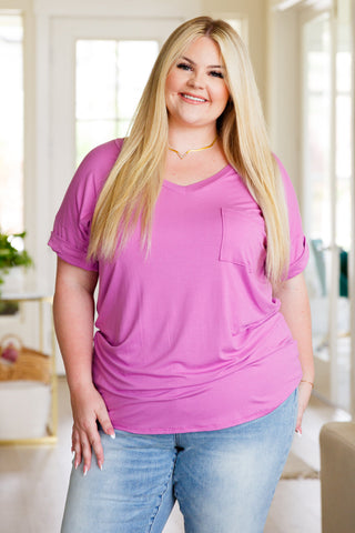 Absolute Favorite V-Neck Top in Orchid, Ave Shops - A Blissfully Beautiful Boutique