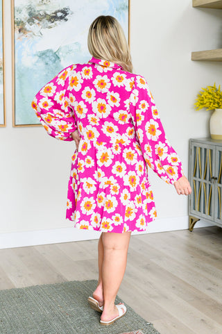 Magnificently Mod Floral Shirt Dress, Ave Shops - A Blissfully Beautiful Boutique