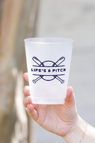 16oz Life's a Pitch Flex Cup, Nash Grey - A Blissfully Beautiful Boutique