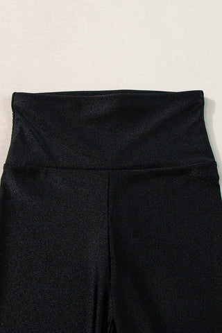 Black High Rise Tight Leggings with Waist Cincher, A Blissfully Beautiful Boutique - A Blissfully Beautiful Boutique