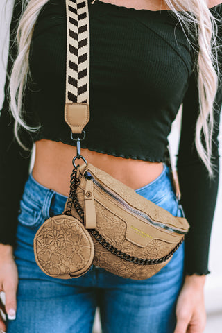 Camel Colorblock Strap Chain Shoulder Bag With Coin Purse, A Blissfully Beautiful Boutique - A Blissfully Beautiful Boutique