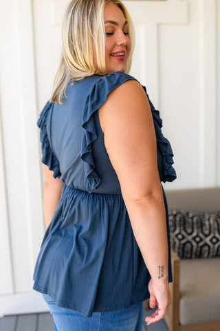 Before Now Ruffled Babydoll Top, Ave Shops - A Blissfully Beautiful Boutique