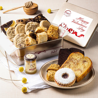 Deluxe Honey & Pastry Gift Tin, Dulcet Gift Baskets - A Blissfully Beautiful Boutique