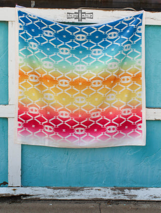Aztec Rainbow Wild Rag/ Scarf, Rowdy Crowd Clothing - A Blissfully Beautiful Boutique