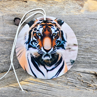 Go Wild Tiger Re-Scentable Round Car Freshener, Tea Shirt Shoppe - A Blissfully Beautiful Boutique