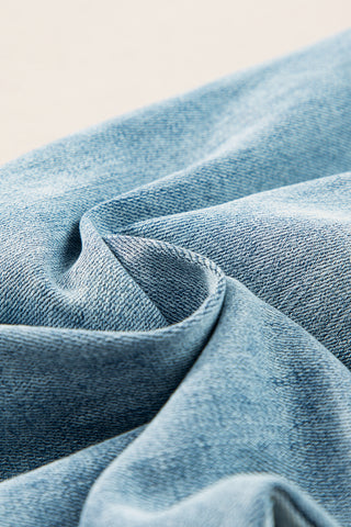 Dusk Blue Acid Wash Extra Wide Leg High Waist Long Jeans, A Blissfully Beautiful Boutique - A Blissfully Beautiful Boutique
