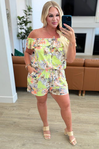 Until I Found You Off Shoulder Romper in Floral, Ave Shops - A Blissfully Beautiful Boutique