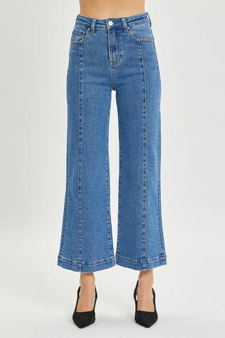 Risen Full Size High Rise Wide Leg Jeans, Trendsi - A Blissfully Beautiful Boutique