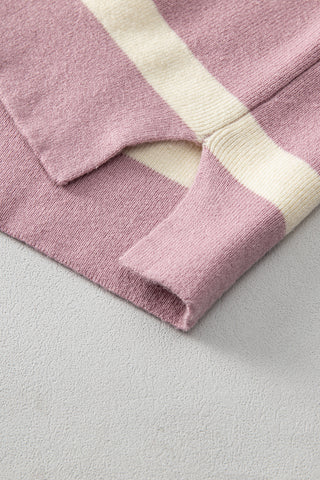 Pink Stripe Colorblock Oversized Sweater, A Blissfully Beautiful Boutique - A Blissfully Beautiful Boutique