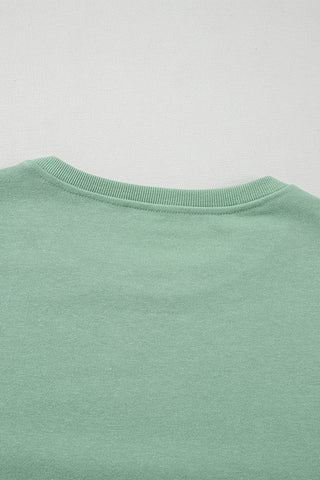 Moonlight Jade Rainbow Striped Sleeve Crew Neck Loose Sweatshirt, A Blissfully Beautiful Boutique - A Blissfully Beautiful Boutique